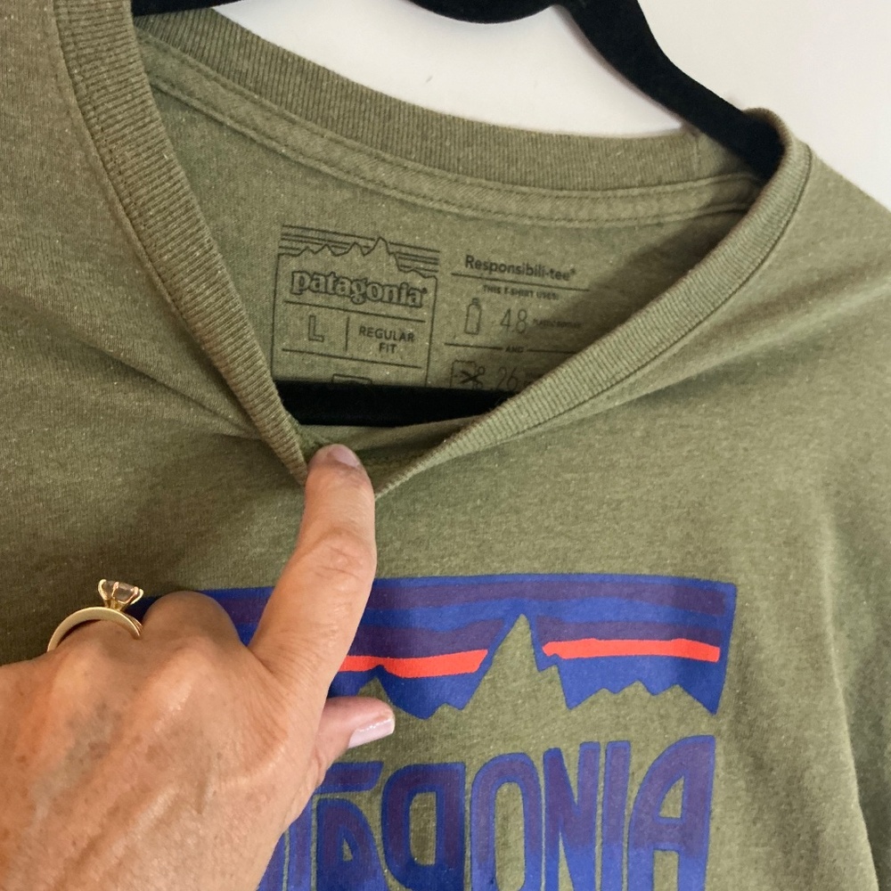 Patagonia Mens Fitz Roy Frostbite Responsibili-tee size Large - Picture 3 of 4